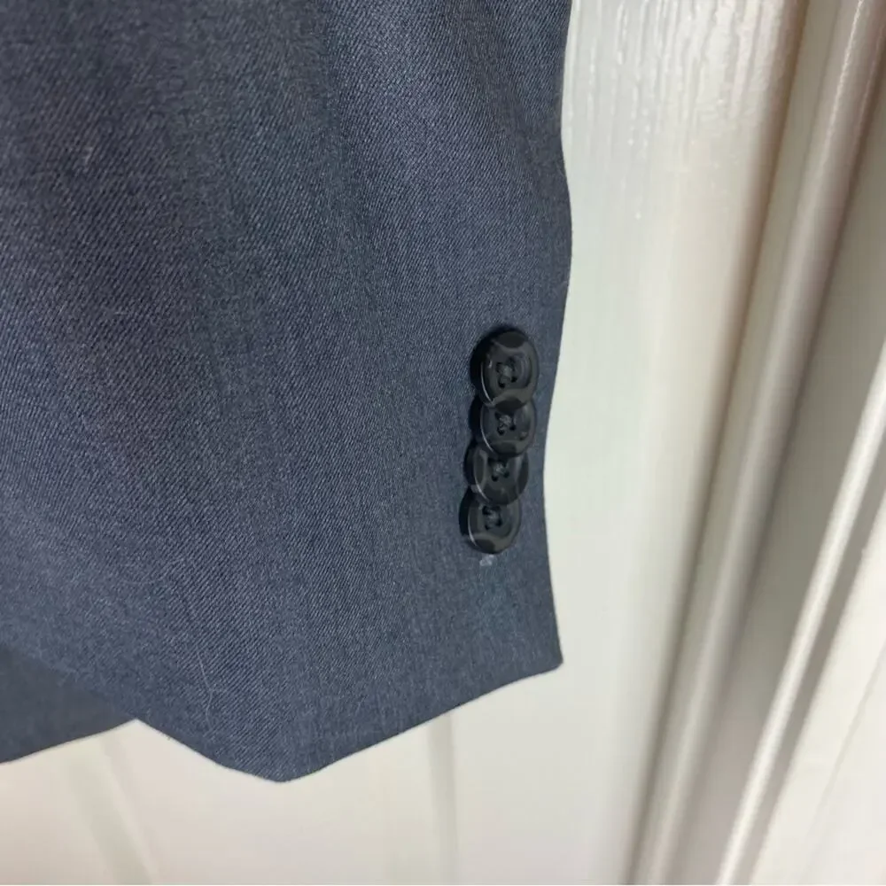 Kenneth Cole Reaction Suit Jacket 42R Gray 2 Button